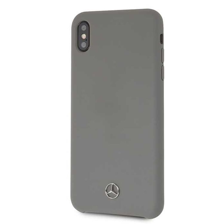 CG MOBILE Mercedes-Benz Silicone Phone Case with Microfiber Lining for iPhone Xs Max Officially Licensed - Gray
