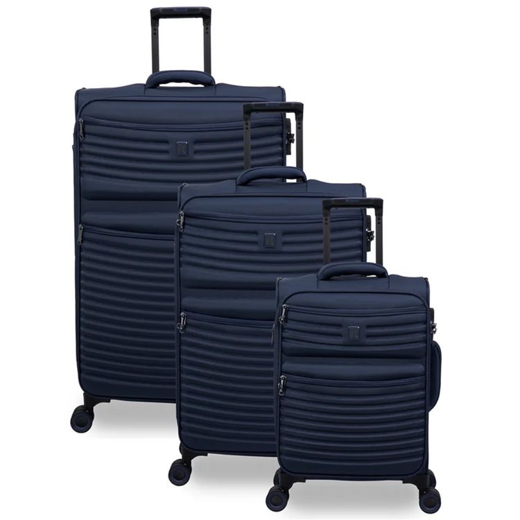 it luggage Precursor Unisex Lightweight Soft Case Trolley, Expandable Polyester Luggage with 8 Spinner Wheels, Telescopic Handle & TSA Lock - Small / Dress Blue