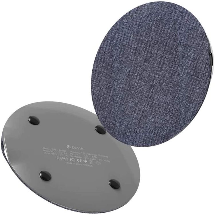 Devia UFO Series Ultra-thin Durable Wireless Charger (15W) Flying Saucer Design - Fast Qi  Wireless Charging Pad - Waterproof Fabric Material - Gray