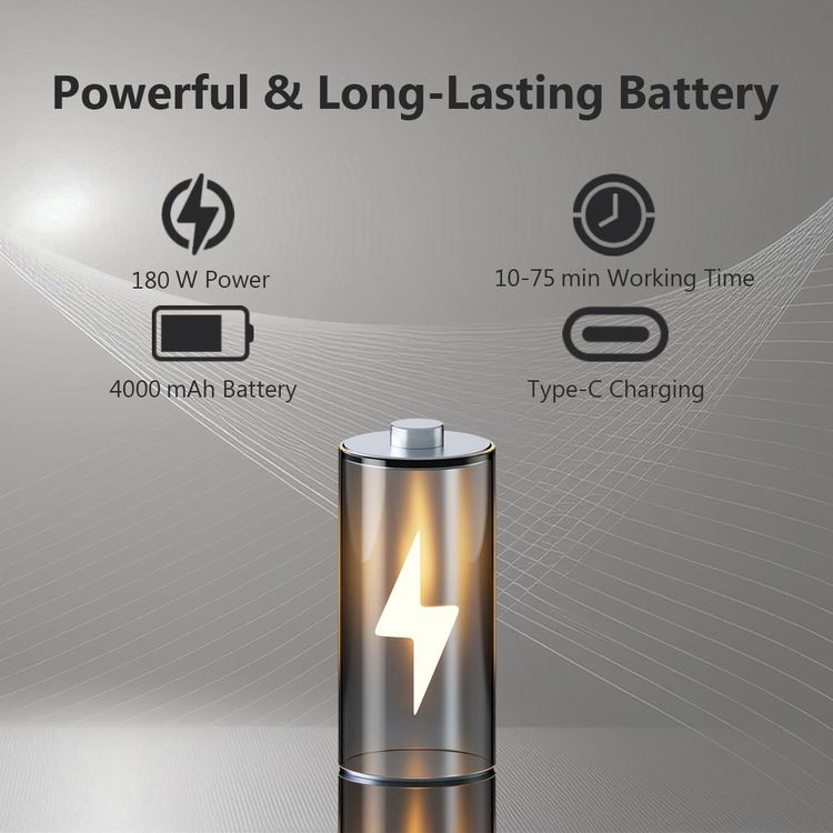 Green Lion Jet Pro Lite with Magnetic Nozzle, 4000mAh Battery Capacity, 130000 RPM, 180W Power, ABS Material, Brushless DC Motor, Type-C Charging Port - Khaki