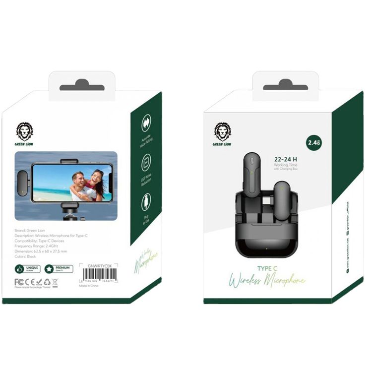 Green Wireless Microphone ( Type-C Connector )