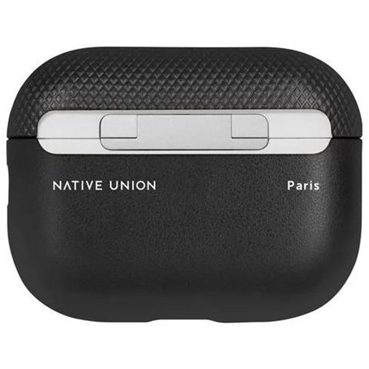Native Union Re-Classic Case for Airpods Pro(2nd Gen/1st Gen), Built-in Hole for the Lanyard Loop, Qi Wireless Charging & MagSafe Charging, Hassle-free Access - Black