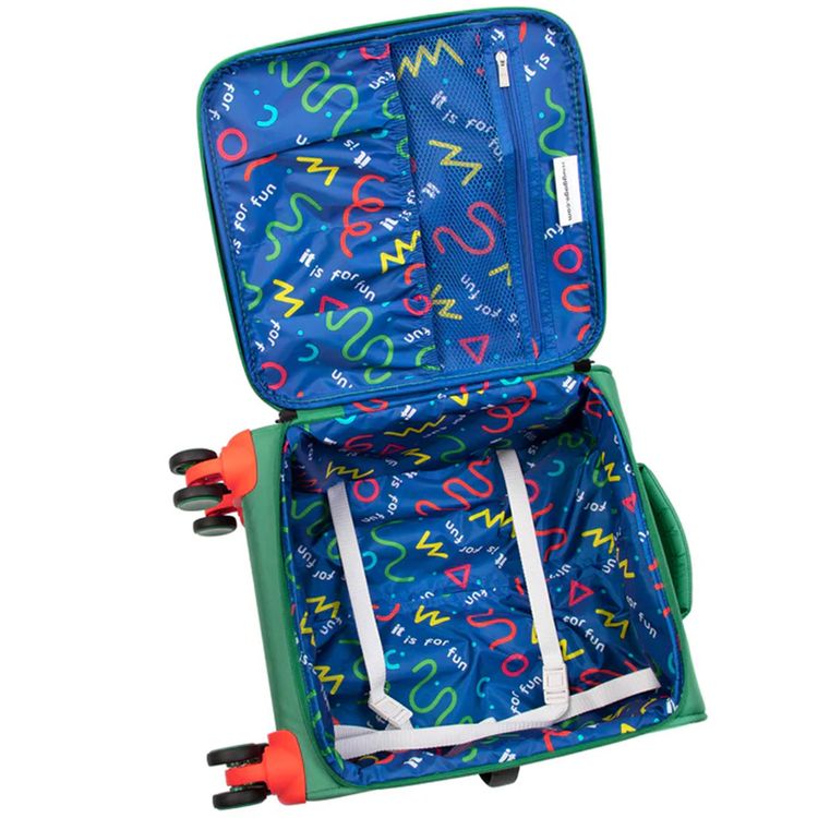 حقيبة الأطفال ميرميد ريف، سعة 25 لتر، هيكل ناعم، 8 عجلات دوارة - لون أخضر أيرلندي