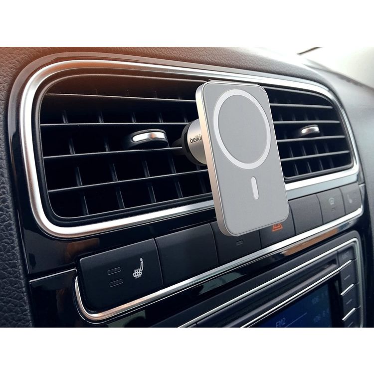 Belkin MagSafe Car Vent Mount PRO for iPhone 12, 12 Pro, 12 Pro Max, 12 Mini (Keeps All iPhone 12 Models Magnetically Mounted While You Drive) - Gray