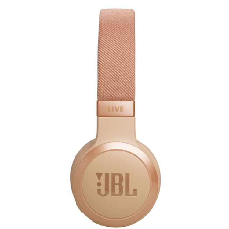 JBL Live 670NC Wireless Over-Ear Headphones With True Adaptive Noise Cancelling, Hands Free Call, Detachable Cable, Built-in Microphone, Ambient Aware - Sandstone