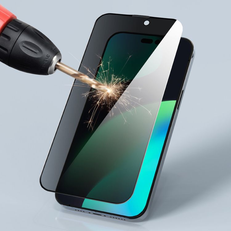 Devia van Series Full Screen Privacy Twice-Tempered Glass iPhone 14 Pro - Black