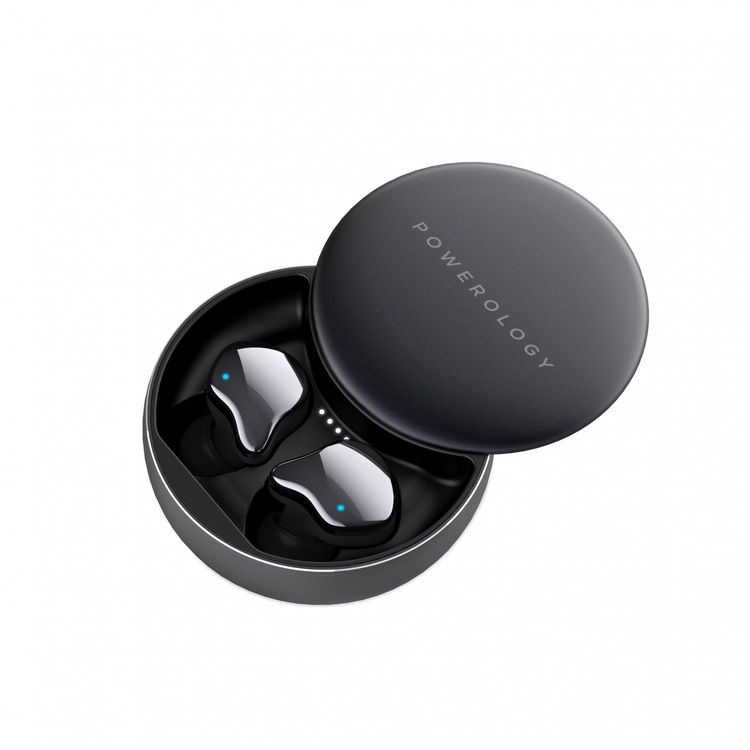 Powerology Bluetooth Headset True Wireless Earbuds - Grey