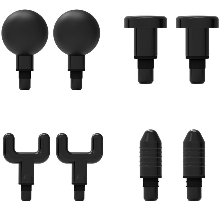 Green Lion Dual Head Massage Gun with 4×Double Massage Heads (Ball/U-Shaped/Flat/Bullet Heads), 45 Min Working Time, 6×Speed Levels, 3200 RPM Motor, Ergonomic Handle, Quiet Operation, Portable Handheld Body Massager for Neck, Shoulders, Back, Legs Pain Relief - Black