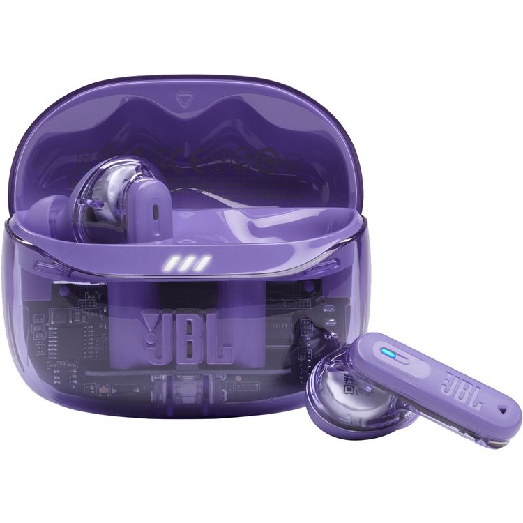 JBL Tune Beam 2 True Wireless Noise Cancelling Earbuds with Multi-Point Connection & Fast Pair Enabled by Google, JBL Headphones App, 48 Hours Battery Life - Ghost Purple