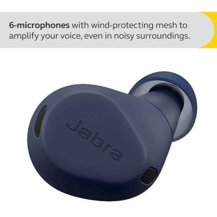 Jabra Elite 8 Active True Wireless Earbuds, Active Noise-Cancellation, Mono Mode, Up to 56 Hours Battery Life, Up to 10 m Operating Range, Up to 3 Hours Charging Time - Navy Blue