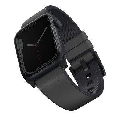 UNIQ Straden Waterproof Leather Hybrid Apple Watch Strap - Rhino Grey