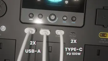 Powerology Pater I Portable Power Station in UAE | 300W Power, 236.25Wh Battery Capacity - Gray | (PWGC300GY)