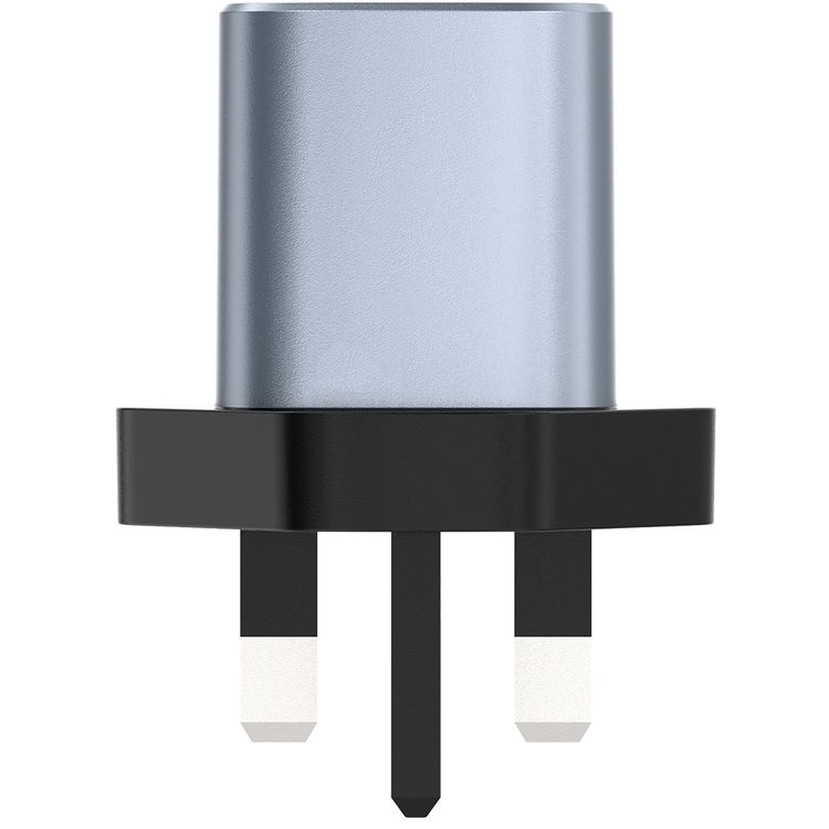 Green Lion Premium UK Plug Wall Charger with 20W Power Delivery, Multiple Protection, PC Flame Retardant Material, Fats Charging - Gray