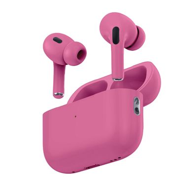Porodo Blue Earbuds Pro 2 With Swipe Volume, 20 Hours Working Time, Wireless Charging, Deep Bass, Independent Earbuds, Touch Control - Pink