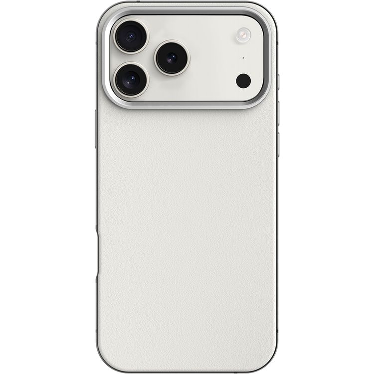 Levelo Mia MagSafe Hybrid Case for iPhone 17 Pro Max, N52 Strong Magnets, Matte Silicone Texture Material, Frosted Clear Design, 1.5m Drop Tested, Aluminum Alloy Frame for Camera & Edges, Non-Slip Texture, Comfortable Grip, Shock-Resistant Bumper - Silverstone