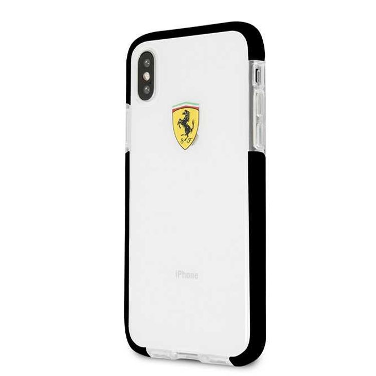 CG Mobile Ferrari Shockproof Transparent Hard Case for iPhone X - Black