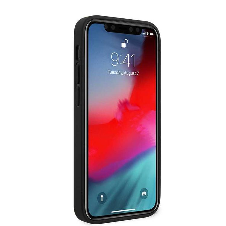 Karl Lagerfeld KLHCP12SIKMSSL PU Saffiano Case with Metal Pin Iconik for Apple iPhone 12 Mini (5.4 ) - Silver