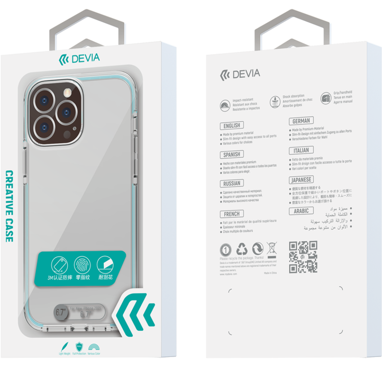 Devia 355912-PK Super Series Shockproof Case For iPhone 13 Pro Max 6.7` - Pink