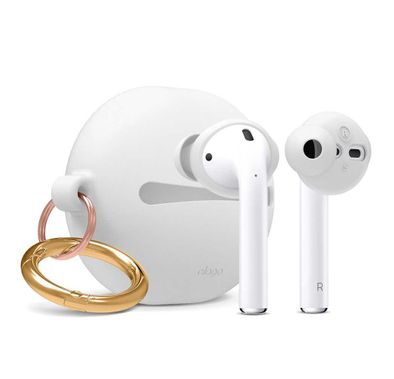 Elago Basic Earbuds with Cover Pouch for Apple Airpods, Secure Wear, Precise Sensor , Improved Sound Quality, Non-toxic & Soft Material - Lavender
