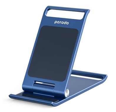 Porodo Foldable Mobile Stand with Aluminum Alloy Material  - Blue