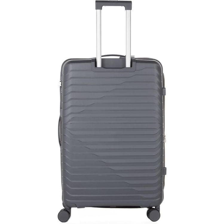 مجموعة حقائب سفر HT مكونة من 3 قطع، مصنوعة من مادة البولي بروبيلين (PP) الصلبة - رمادي غامق