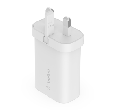 شاحن حائط Belkin BOOST CHARGE™ USB-C PD 3.0 PPS بقدرة 25 وات - أبيض