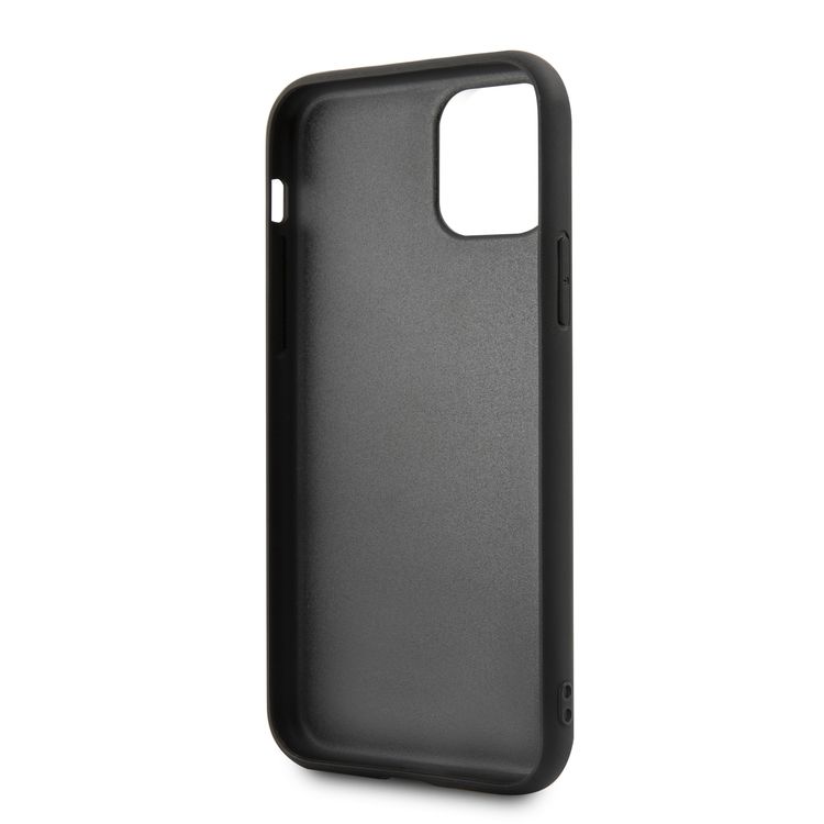 CG Mobile BMW Hard Case Leather Horizontal Lines Compatible For iPhone 11 Pro Max (6.5") Officially Licensed, Shock Resistant, Scratches Resistant, Easy Access