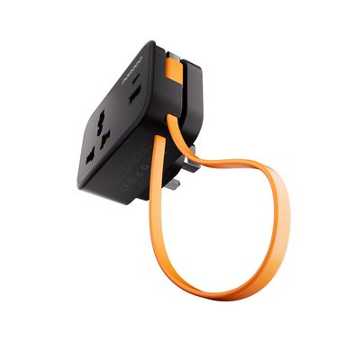 Porodo Universal Wall Socket with 30cm Built-in USB-C Cab...