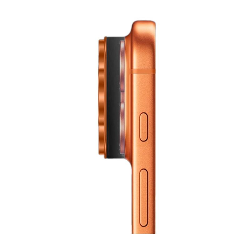 Levelo Trio Pro Camera Lens Protector for iPhone 17 Pro, Anti-Glare Coating, Scratch Resistant, Ultra-Clear Glass, Oleophobic Coating, Double-Sided AR Glass, Detachable Camera Protector, 0.33mm Thickness - Orange
