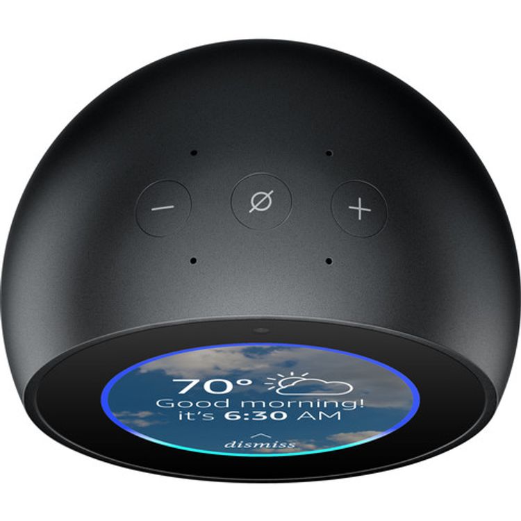 مكبر صوت ذكي أمازون إيكو سبوت أليكسا - أسود