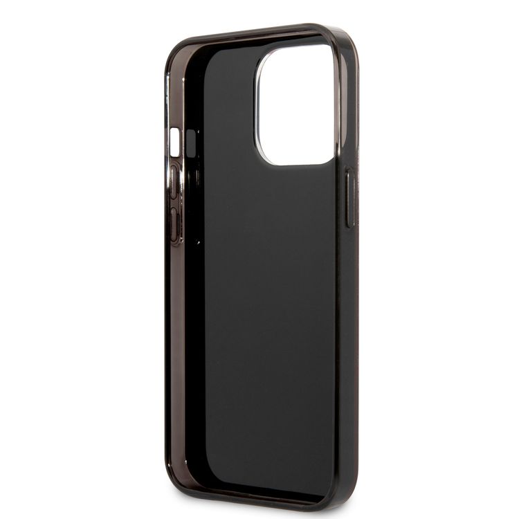 AMG Double Layer Carbon Pattern II Transparent Hard Case Compatible with iPhone 13 Pro Max - Black