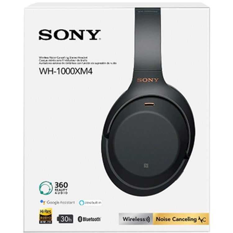 Sony Wireless Noise Cancelling Stereo Headphones with Steel, Plastic & Padded Leather Cover Material, 30 Hours Battery Life, 10m Performance Range, Built-in Microphone- Black