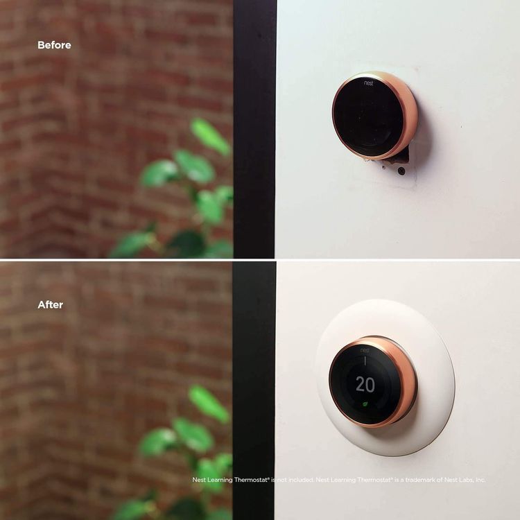 Elago Wall Plate Cover Suitable for Google Nest Thermostat Wall Plate Compatible with Nest Learning Thermostat 1st/2nd/3rd - Marble