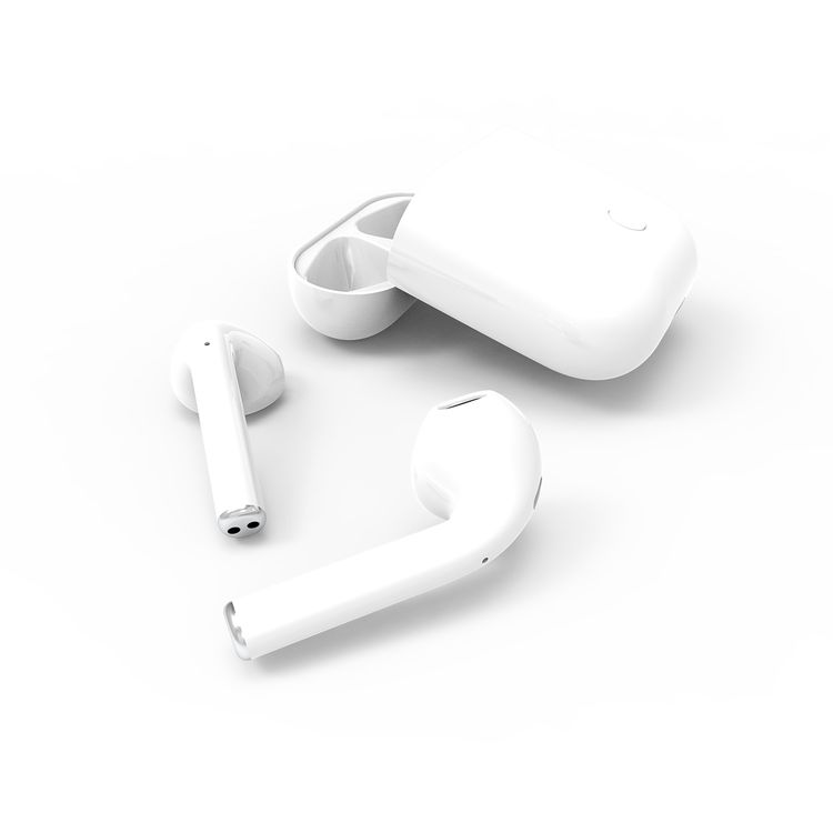 Porodo Soundtec Pure Sound Wireless Earbuds with Touch Control, Optical Sensors, Auto-pairing, Excellent Tone Quality, Siri Access, 2.5 Hours Talking Time - White