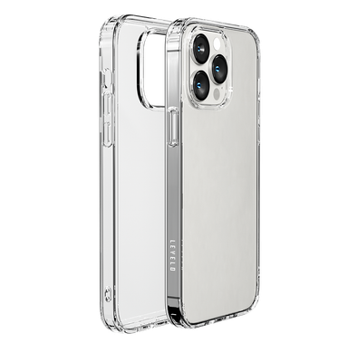 Levelo Clara Back Case, Bumper Protection iPhone 14 Pro Max, 3H Anti-Scatch, Shock-Proof Edge – Clear