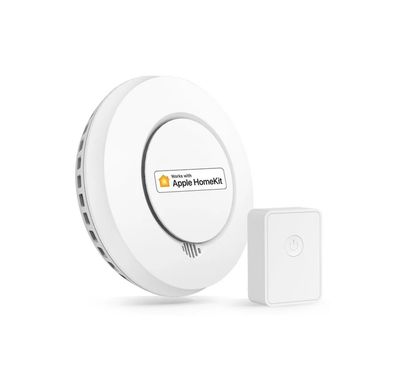 Meross Smart Smoke Alarm Kit with HUB, 2 AA Batteries, 85 dB Alarm, Apple HomeKit & SmartThings Compatibility - White