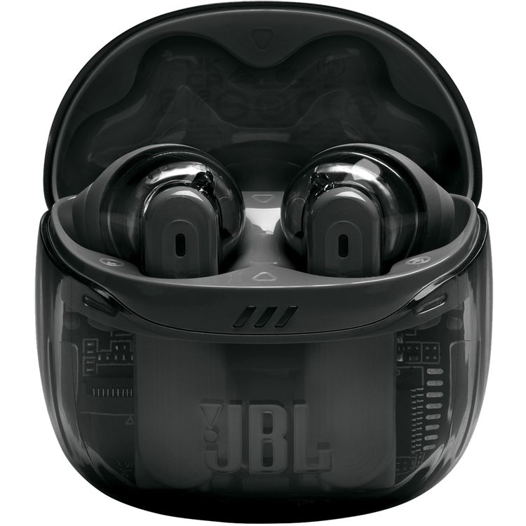 سماعات JBL Tune Flex 2 مع صوت JBL Pure Bass، وتطبيق JBL Headphones، و عمر بطارية يصل الي 48 ساعة و وقت شحن لمدة ساعتين - أسود شبحي