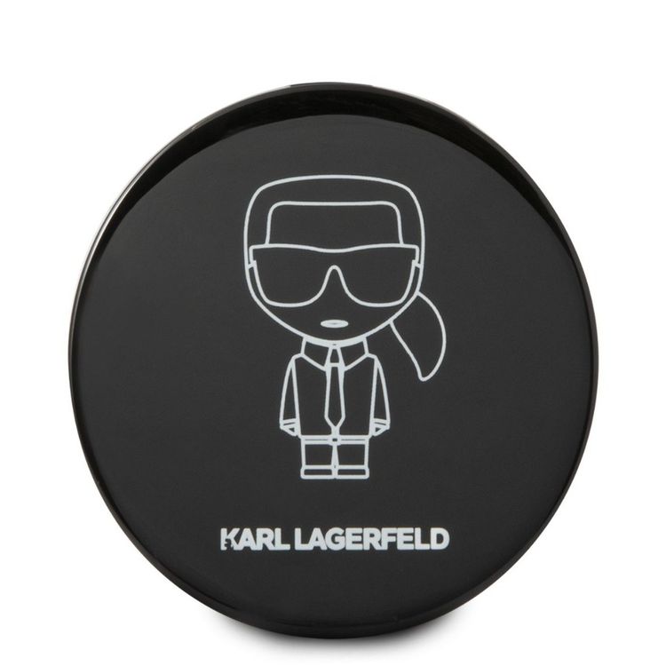 Karl Lagerfeld Bundle Ikonik Silicone Airpods Pro Case, high quality silicone,  fits perfectly + Mirror Powerbank 2000mAh, Li-polymer Battery - Black