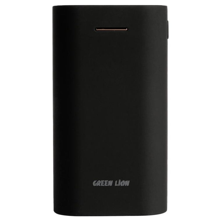 Green Lion Compact Power Bank 10000mAh, PD 20W, Lithium Ion, Material: ABS+PC, Fast Charging - Black