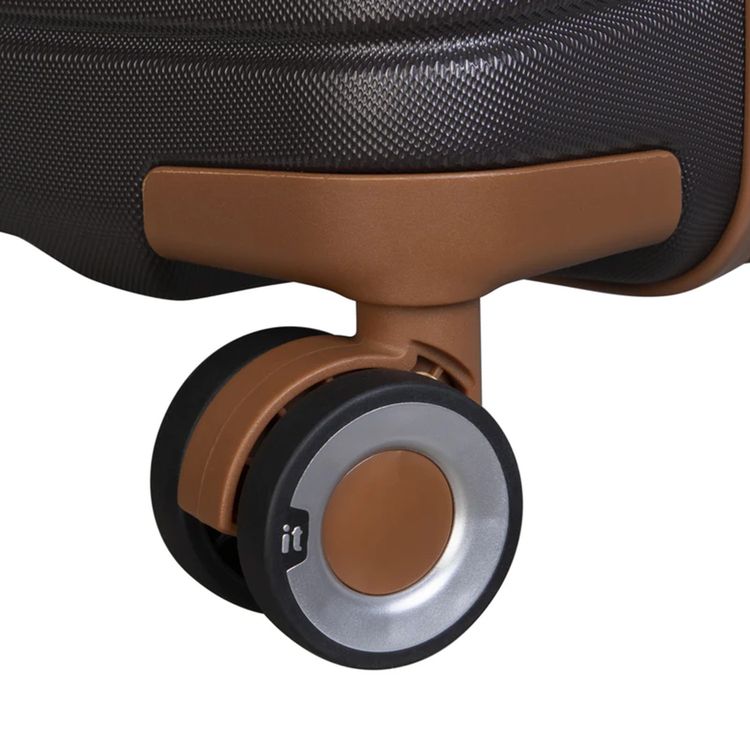 it luggage Indulging Unisex ABS Hard Case Luggage, Expandable Trolley Bag with 8x360° Spinner Wheels and TSA Lock - Medium / Coffee Bean