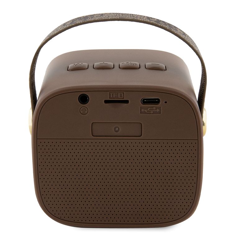Guess Wireless Speaker with 10m Bluetooth range, Crystal Clear Sound & Rich Bass, True Wireless Stereo Function, 1200mAh Battery, 40mm Driver Unit, Lightweight & Portable - Brown