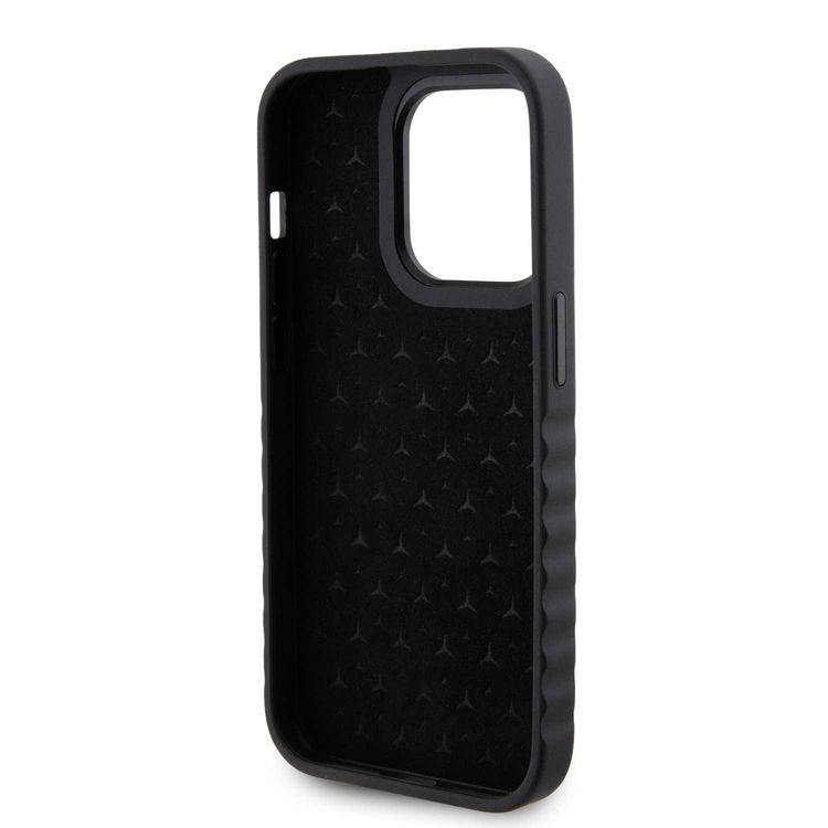 Mercedes-Benz iPhone 15 Pro Max For Smooth Genuine Leather Case - Black
