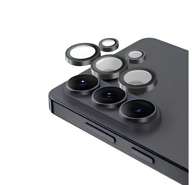 حامي عدسة الكاميرا من Green Lion Armor Plus لجهاز S26 Ultra بصلابة سطح 9H، طلاء AR مضاد للانعكاس لتصوير عالي الدقة، حماية شاملة من الحافة إلى الحافة مع حارس تغطية كامل، شفافية عالية - أسود