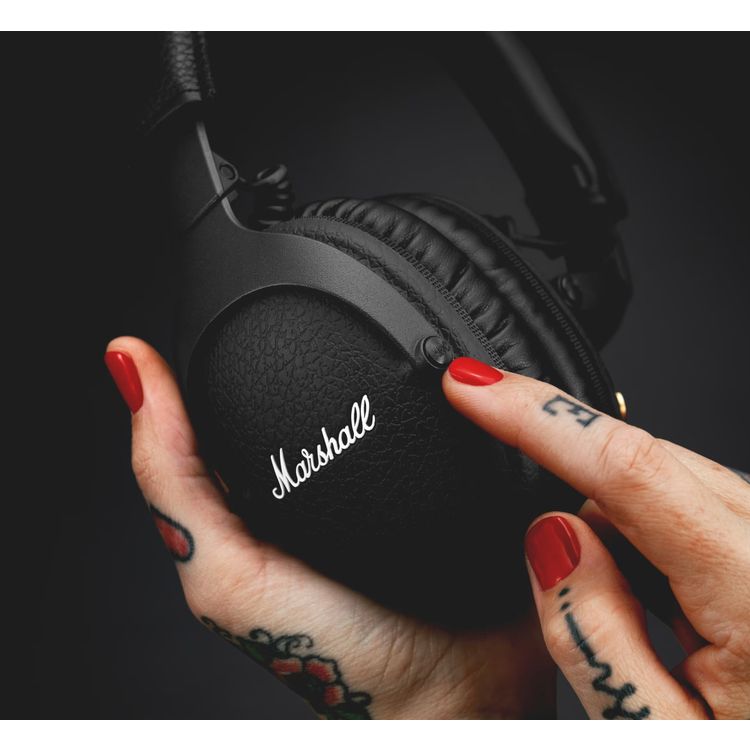 Marshall Monitor II A.N.C with Iconic & Foldable Design, 30 Hours of Wireless Playtime, Multi Directional Control Knob, 2 Hours charging Time - Black