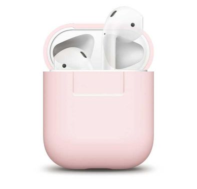 Elago Airpods Silicone Case Compatible with Lightning Type, Added Protection, Flexible, Perfectly Fit, External Impact Resistant, Scratch Resistant, Refined Detailed Design - Pink