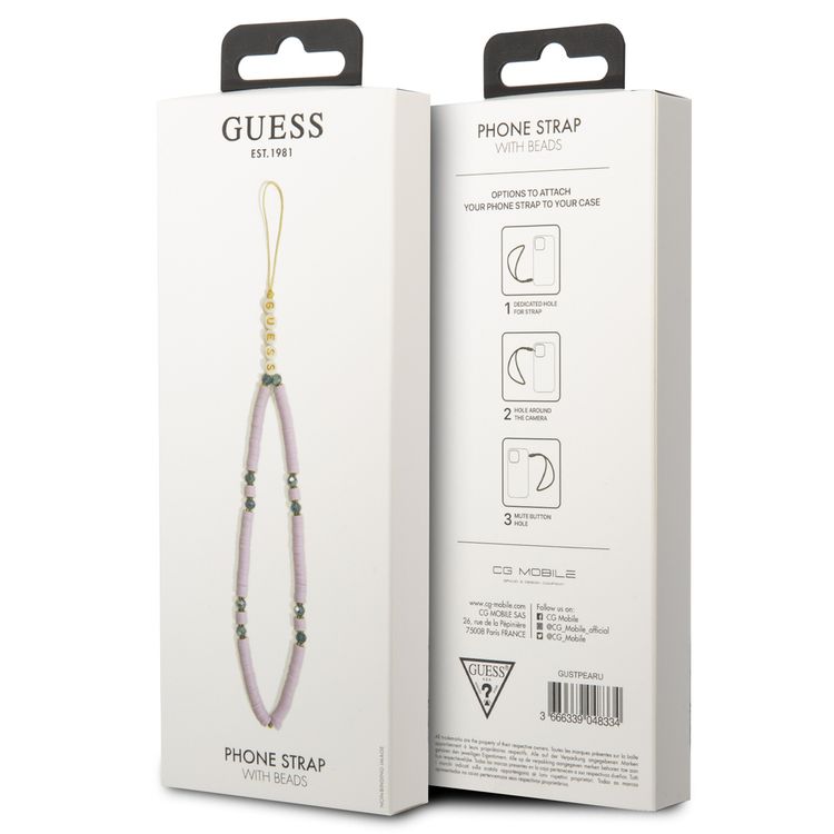 Guess Phone Strap Heishi Beads 25cm