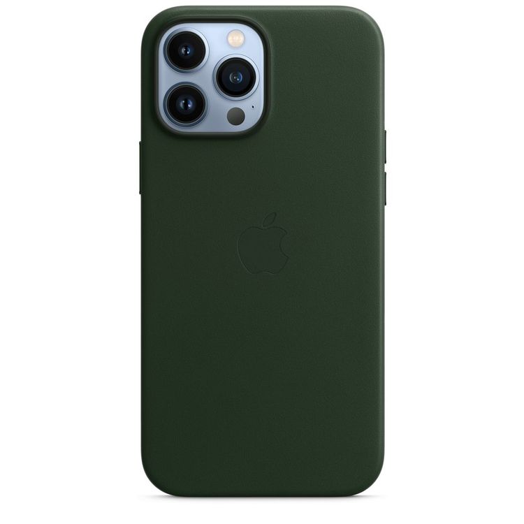 Apple Leather Case with MagSafe Compatible for iPhone 13 Pro Max (6.7") - Sequoia Green