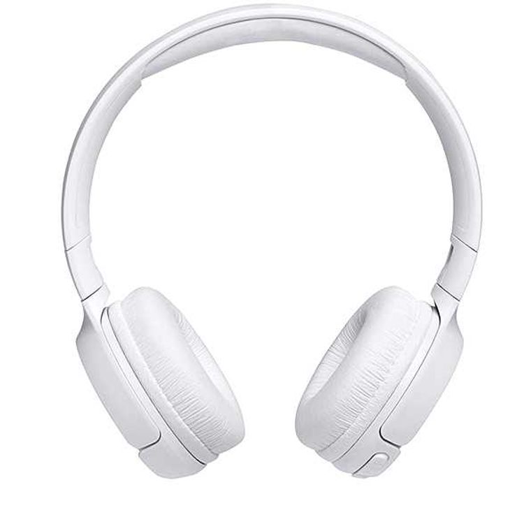 JBL T500 Wireless Bluetooth On-Ear Headphones with Mic, Pure Bass Sound, Hands-free Calls, 16-hours Battery Life, Lightweight & Foldable Design - White