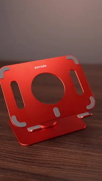 Order Porodo Orange Tablet Stand with Aluminum Alloy Holder, Adjustable Angle, and 360° Rotation Now (PD-AHARTS-OG)