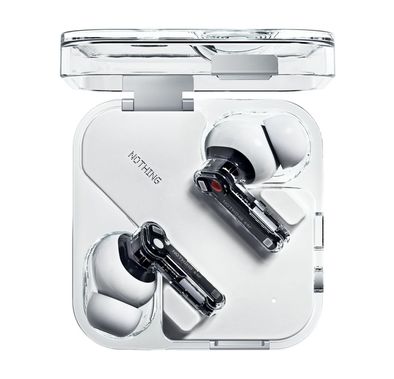 Nothing Ear True Wireless Earbuds, Active Noise Cancellation, Dual Connection, Up to 10 Hours Battery Life, Pinch Controls - White